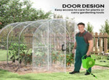 Polytunnel Greenhouse Walk-in Grow House with PE Cover, Door and Galvanised Steel Frame, 3 x 2 x 2m, T3398P315931