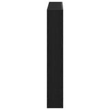 Headboard Cabinet with LED Black Oak 100x17x102 cm 863127