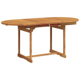 5 Piece Garden Dining Set Solid Wood Acacia and Textilene 3279294