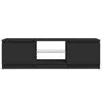 TV Cabinet with LED Lights Black 120x30x36 cm 804284