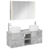 Bathroom Furniture Set 4 pcs Concrete Grey 3407026