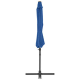 Cantilever Garden Parasol Azure blue Fabric Large Tiltable 46999