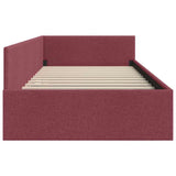 Corner Bed Frame with Headboard Wine Red 90 cm x 200 cm Velvet 42016046