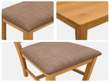 Dining Set 5 pcs Grey Solid Oak Wood 3430275