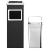 Ashtray Dustbin Hotel 36 L Steel Black 51091