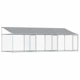 Dog Cage with Roof and Doors Grey 6x2x2 m Galvanised Steel 3209564