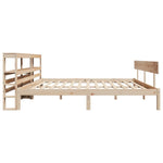 ZNTS Bed Frame without Mattress 180x200 cm Super King Solid Wood Pine 3305806