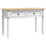 End Table Corona White 115 x 46 x 73 cm Solid Pine Wood 42021194