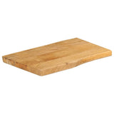 Table Top 70x40x2.5 cm Live Edge Solid Wood Mango 370705