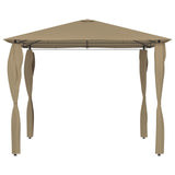 Gazebo with Post Covers 3x3x2.6 m Taupe 160 g/m 313606