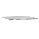 Manual Retractable Awning Anthracite&White 600x300 cm 3216032