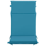 High Back Chair Cushion GEMERT 2 pcs 100% Polyester Light Blue 945750