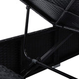 Sun Lounger Black, Cream White 317111