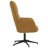 Relaxing Chair Brown Velvet 328103