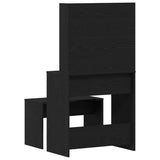 LED Dressing Table Set 2 pcs Black Oak Engineered Wood 3333070