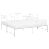 Pull-out Sofa Bed Frame without Mattress White Metal 90x200 cm 324783