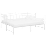 Pull-out Sofa Bed Frame without Mattress White Metal 90x200 cm 324783