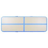 Inflatable Gymnastics Mat with Pump 500x100x10 cm PVC Blue 91919
