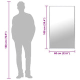 Mirror Silver 100x60 cm 322736
