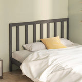 Bed Headboard Grey 156x4x100 cm Solid Wood Pine 817747