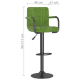 Bar Stool Light Green Velvet 334650