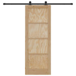 Sliding Door Manual ORKDAL Natural and black 78 x 211 cm 3333472