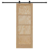 Sliding Door Manual ORKDAL Natural and black 78 x 211 cm 3333472