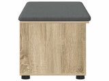 Hall Bench with Cushion with Shelf Sonoma Oak 100 x 38 x 46 cm 891514