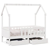 Kids Bed Frame with Drawers without Mattress 80x160 cm Solid Wood 3302042