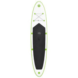 Inflatable Stand Up Paddleboard with Sail Set Green and White 92735