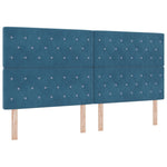 ZNTS Bed Frame Dark Blue 200x200 cm Velvet 3344901