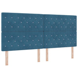 ZNTS Bed Frame Dark Blue 200x200 cm Velvet 3344901