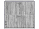Wall-Mounted Shoe Cabinet HAARLEM 71 x 17 x 86 cm Grey Sonoma 896861