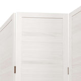 Room Divider 5 Panels White Solid Wood Paulownia 358839
