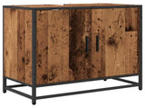 Bathroom Furniture Set with Door 2 pcs Old Wood Engineered Wood 3402345
