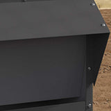 Chicken Feeder Black 40.5 x 45 x 41 cm Cold-Rolled Steel 874666