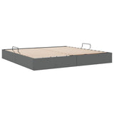 Storage Bed with Mattress Dark Grey 200 x 200 cm Fabric 3370035