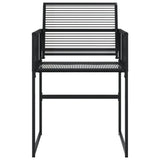 Garden Chairs 4 pcs Black Poly Rattan 4008578
