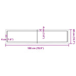 ZNTS Wall Shelf Light Brown 180x40x cm Treated Solid Wood Oak 363718