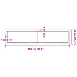 ZNTS Wall Shelf Light Brown 180x40x cm Treated Solid Wood Oak 363718
