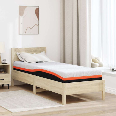 Mattress White and Grey 80 x 200 cm Gel Memory Foam 4106348