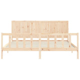 Bed Frame without Mattress 200x200 cm Solid Wood Pine 3192641