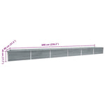 Garden Raised Bed Galvanised Steel 600x80x45 cm Grey 47072