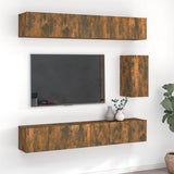 7 Piece TV Cabinet Set Smoked Oak Engineered Wood 3120311