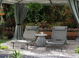 Set of Two Adjustable Back Sun Loungers - Grey T3398P320086
