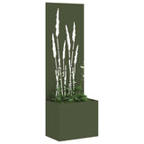 Garden Privacy Screen Olive green 50 x 150 cm Cold-rolled steel 876465