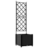Garden Planter Black 40 x 40 x 143 cm Plastic 42002836