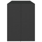 Bar Table with Glass Top Black 185x80x110 cm Poly Rattan 362600