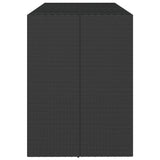 Bar Table with Glass Top Black 185x80x110 cm Poly Rattan 362600