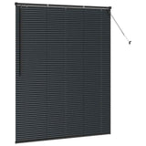 Venetian Blinds Height Adjustable Black 175 x 145 cm Aluminium 42006156